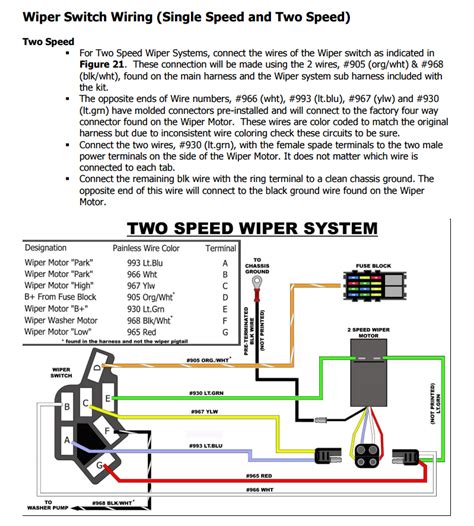 Red&yellow wire is . . 3 wire wiper motor wiring diagram